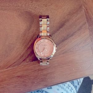 Coach rose gold watch